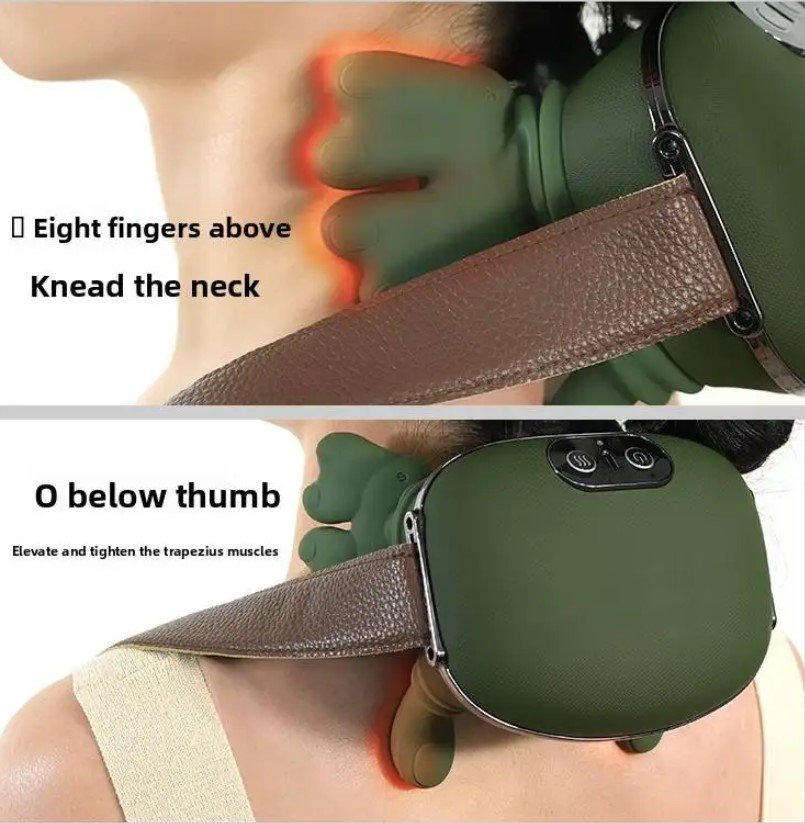 Best Quality 100% Original Premium 4D Neck & Shoulder Massager USB Type C Rechargeable Very Comfortable Realistic Hand Massager - Image 2